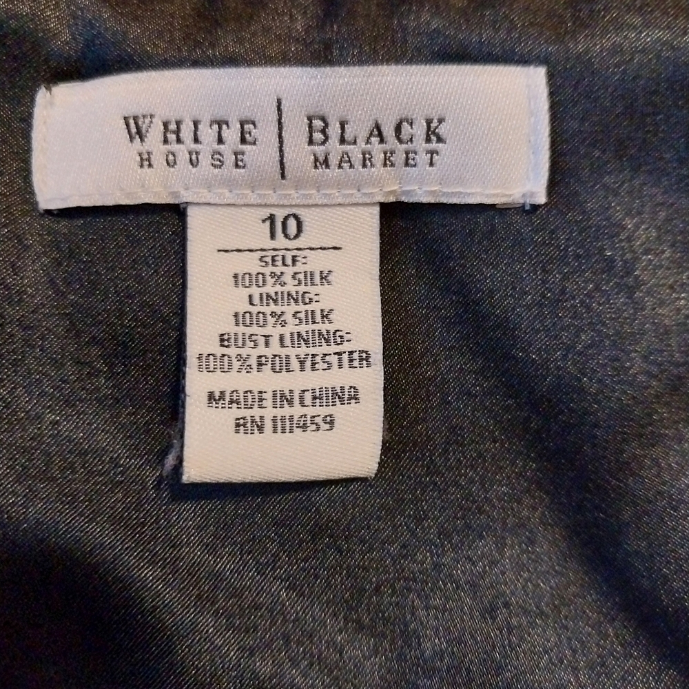 White House Black Market Black and White Lace Blouse - Picture 4 of 4